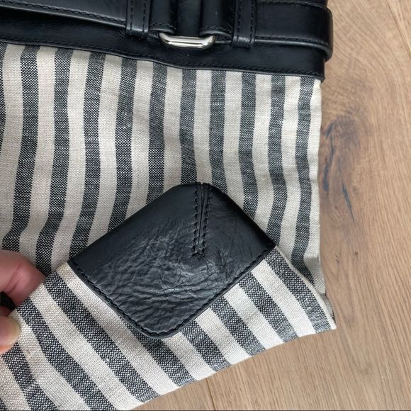 CLUB MONACO LINEN/LEATHER CLUTCH - Picture 7 of 12